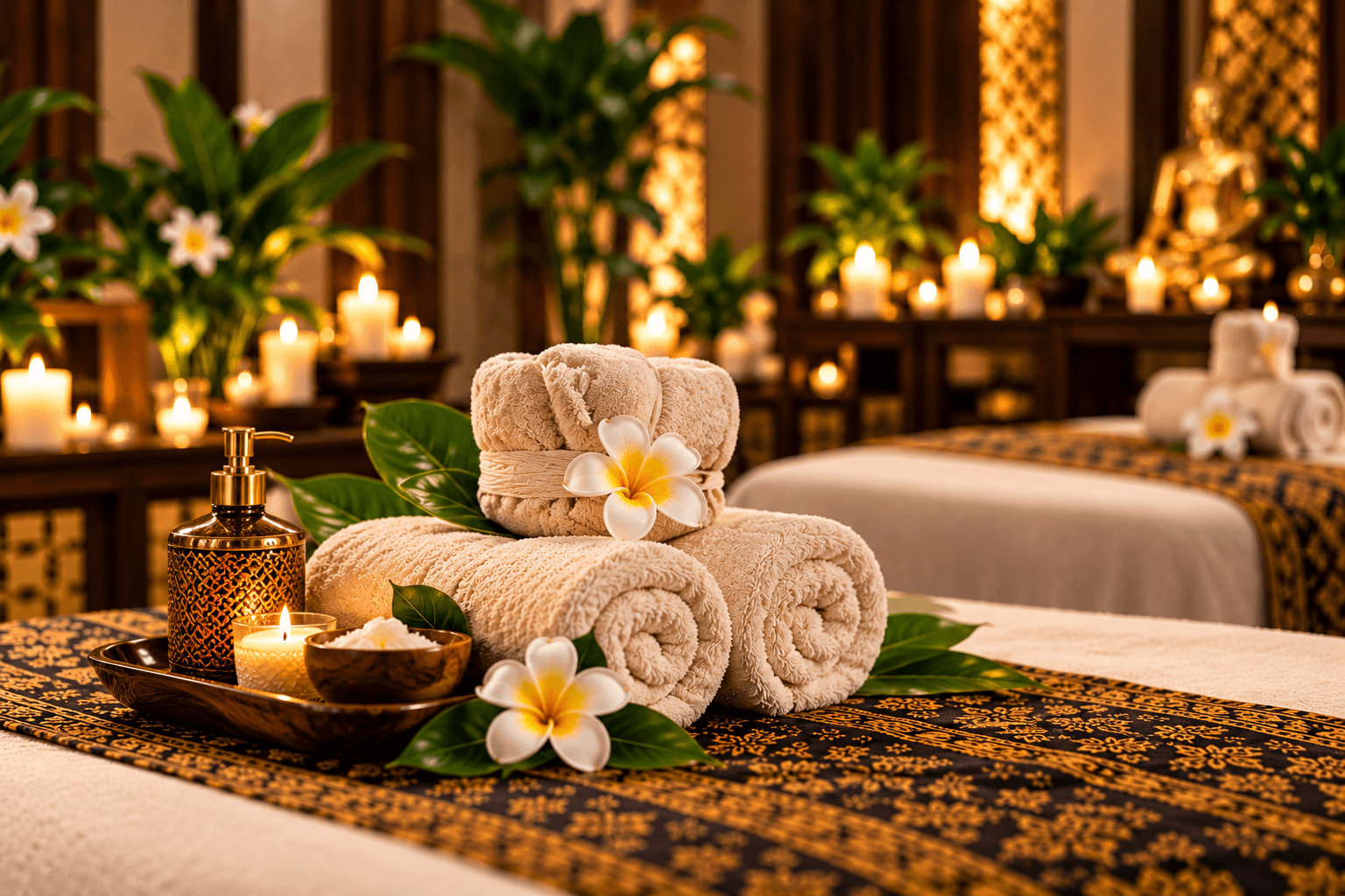 A peaceful Thai-inspired massage setting